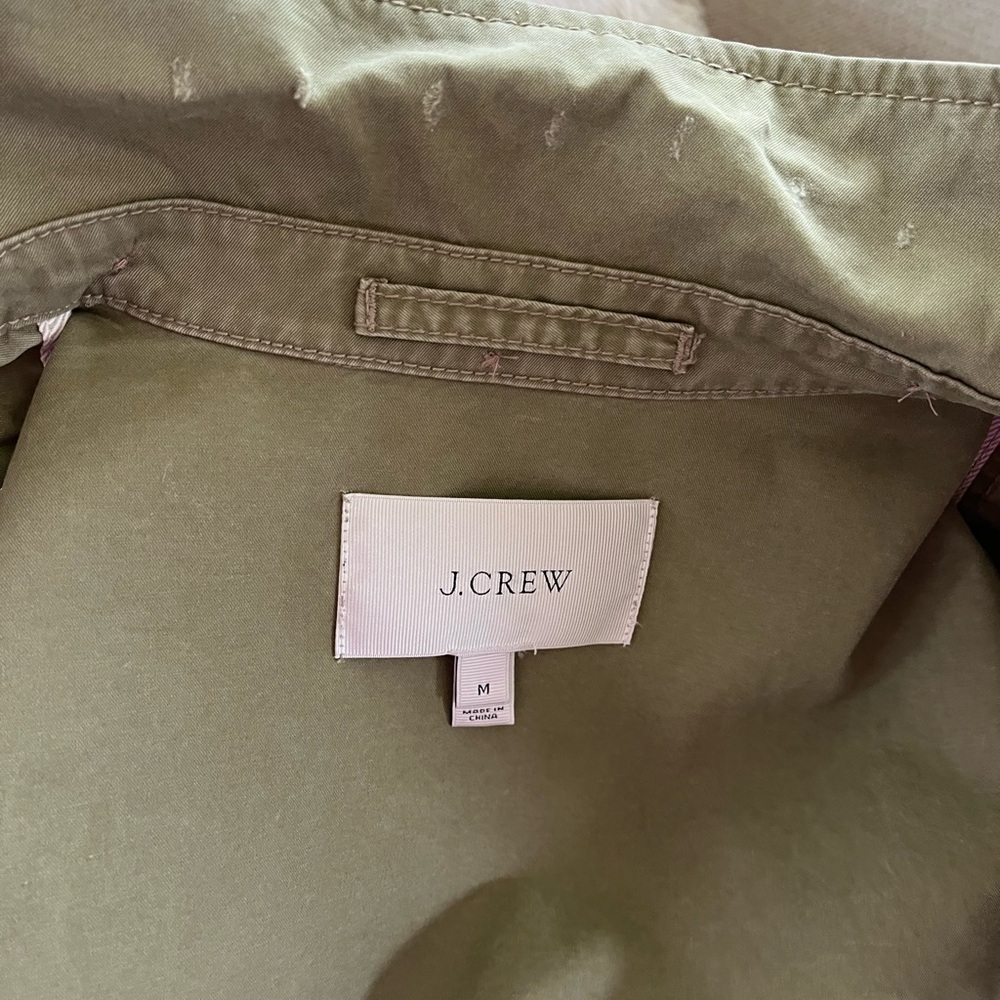 J crew size M distressed green jacket - Picture 3 of 7
